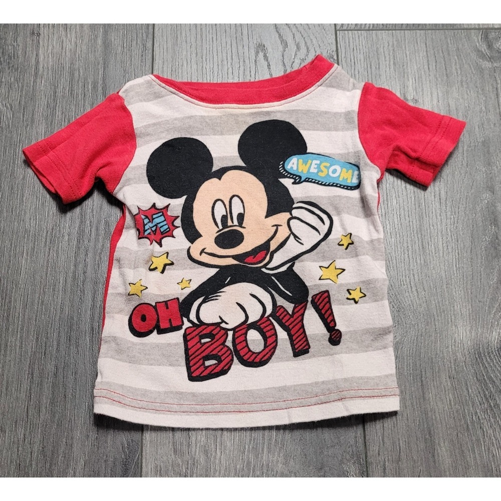 Disney Baby Mickey Mouse OH Boy! Pajama Shirt (Top Only) Size 12M